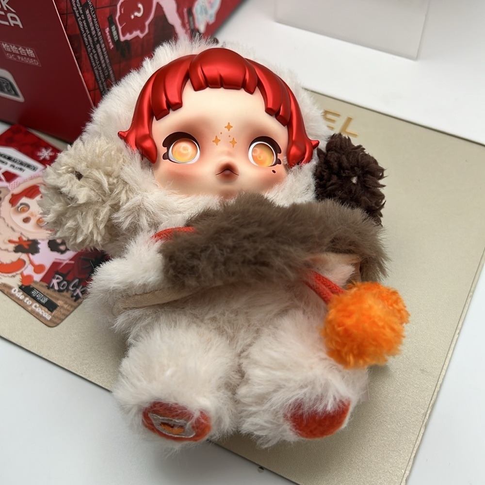 SKULLPANDA Winter Symphony Series Plush -Ode to Cocoa Keychain/Hanging On NWOT - Picture 7 of 17